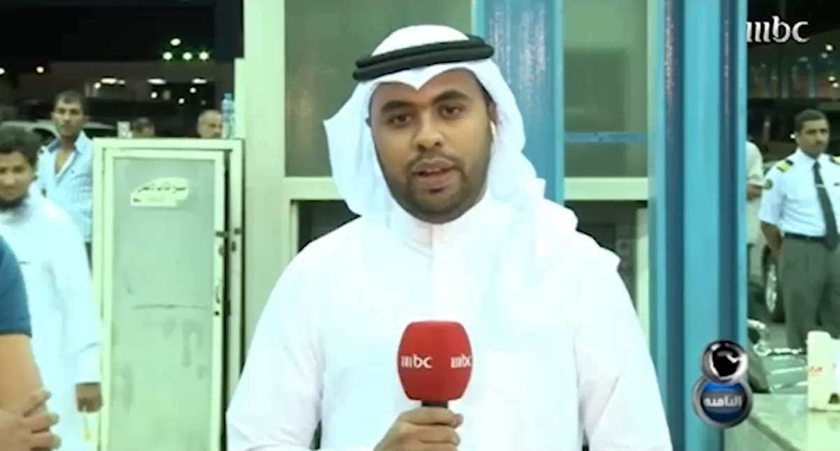وائل الطيب في بث مباشر من منفذ الحديثة على قناة MBC في برنامج الثامنة مع داود